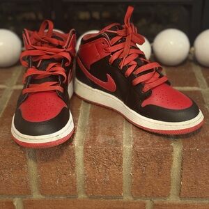 Nike Dunks Kids Black and Red Sneakers